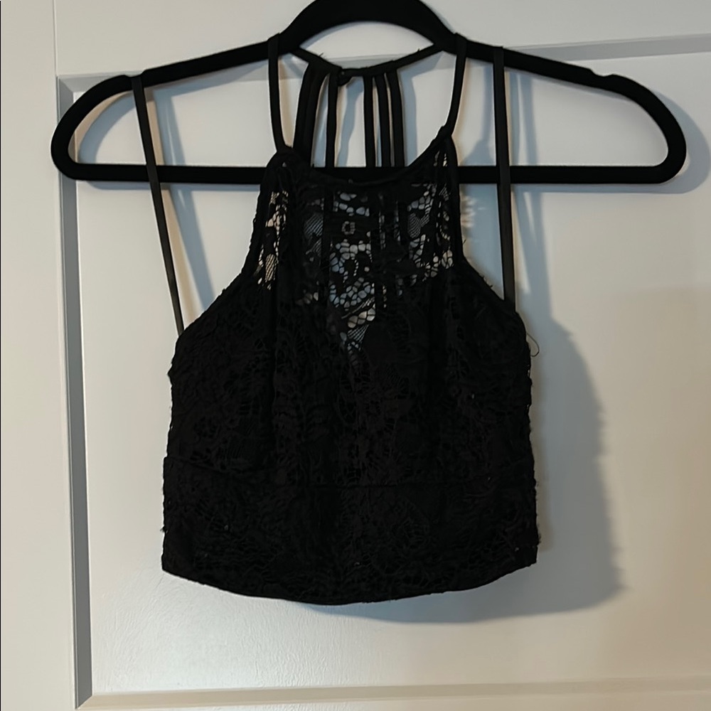 B Darlin Black Lace Tank Top